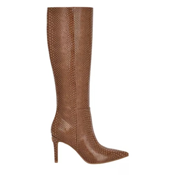 Guess Richee Tall Pointy Toe Knee High Dress Boot Size 9.5 Medium Natural - Picture 2 of 3